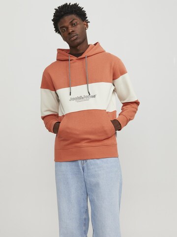 JACK & JONES Sweatshirt 'Lakewood' in Oranje: voorkant