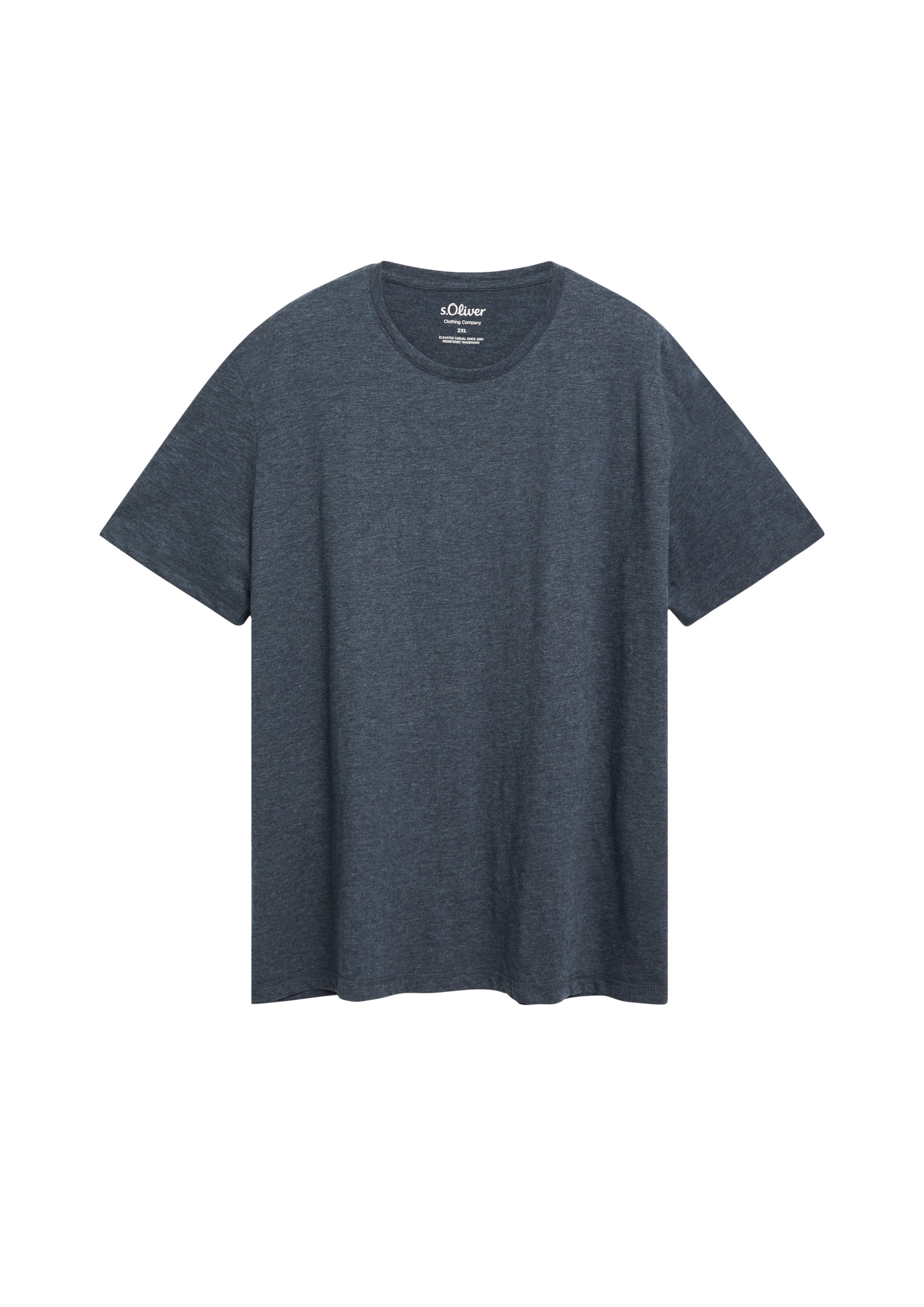 s.Oliver Men Big Sizes Shirt in Blue: front
