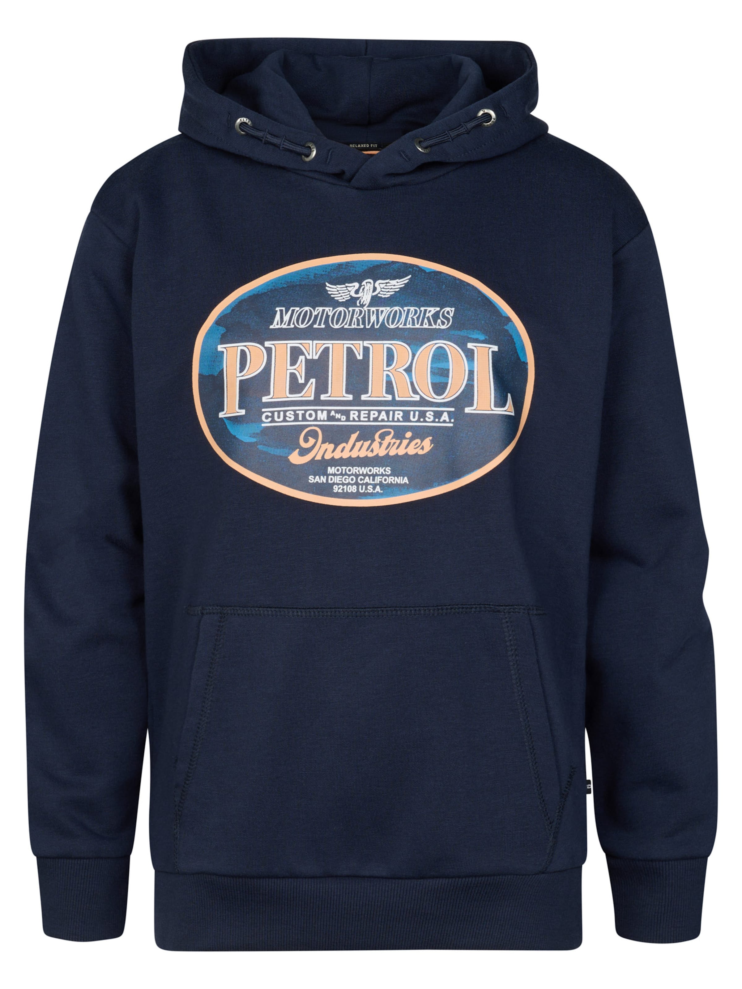 Sweat 'Obregón ' Petrol Industries en bleu : devant