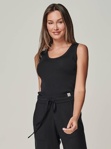 Tops en tricot 'TOP BLOSSOM - Geripptes Merino Top mit Rundhals' YOU LOOK PERFECT en noir