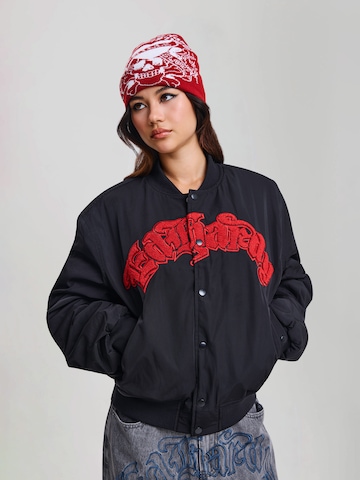 Ed Hardy Between-Season Jacket 'Gothic Flaming Eagle' in Black: front