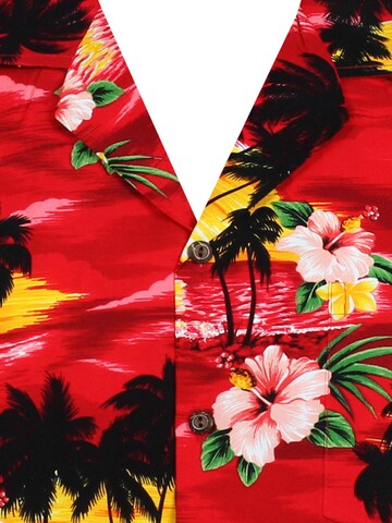 Pacific Legend Regular fit Button Up Shirt 'Rosa Blüte' in Red