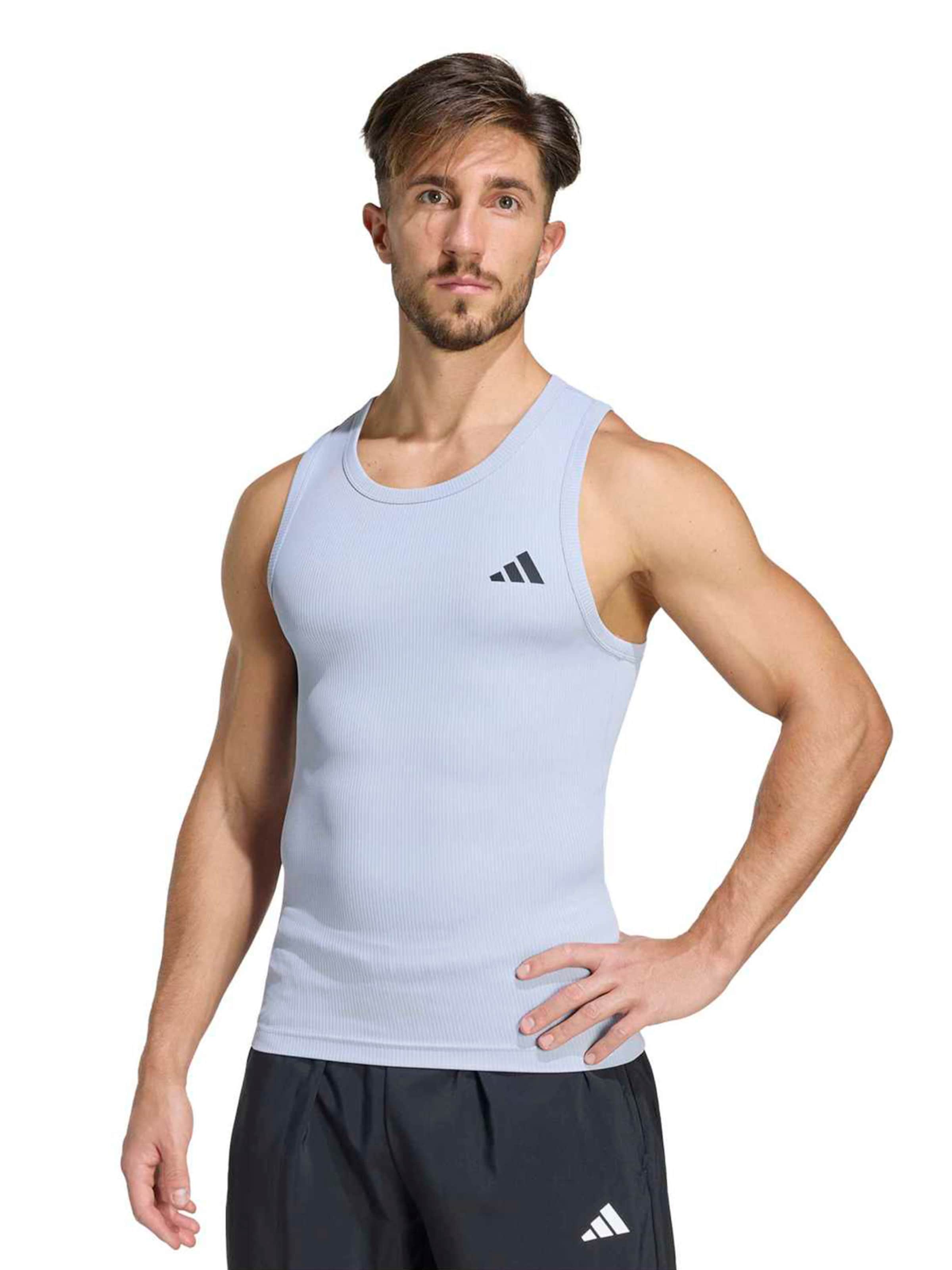 T-Shirt fonctionnel 'Power Ess' ADIDAS PERFORMANCE en gris : devant