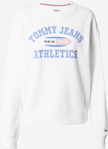 Tommy Jeans كنزة رياضية بلون أبيض: الأمام