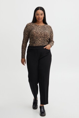 Regular Pantalon à plis 'Nola' Fransa Curve en noir