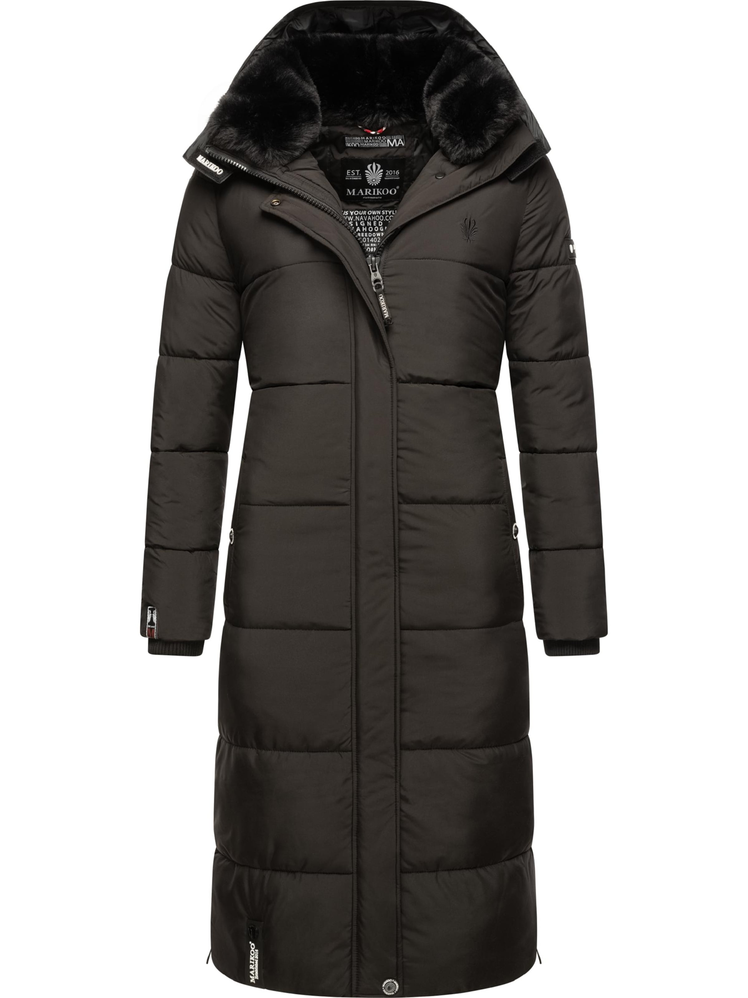 Manteau d’hiver MARIKOO en noir : devant