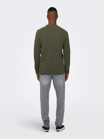Only & Sons Sweater 'Ese' in Green