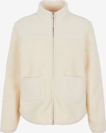 PIECES Fleece Jacket 'Sadie' in White: front