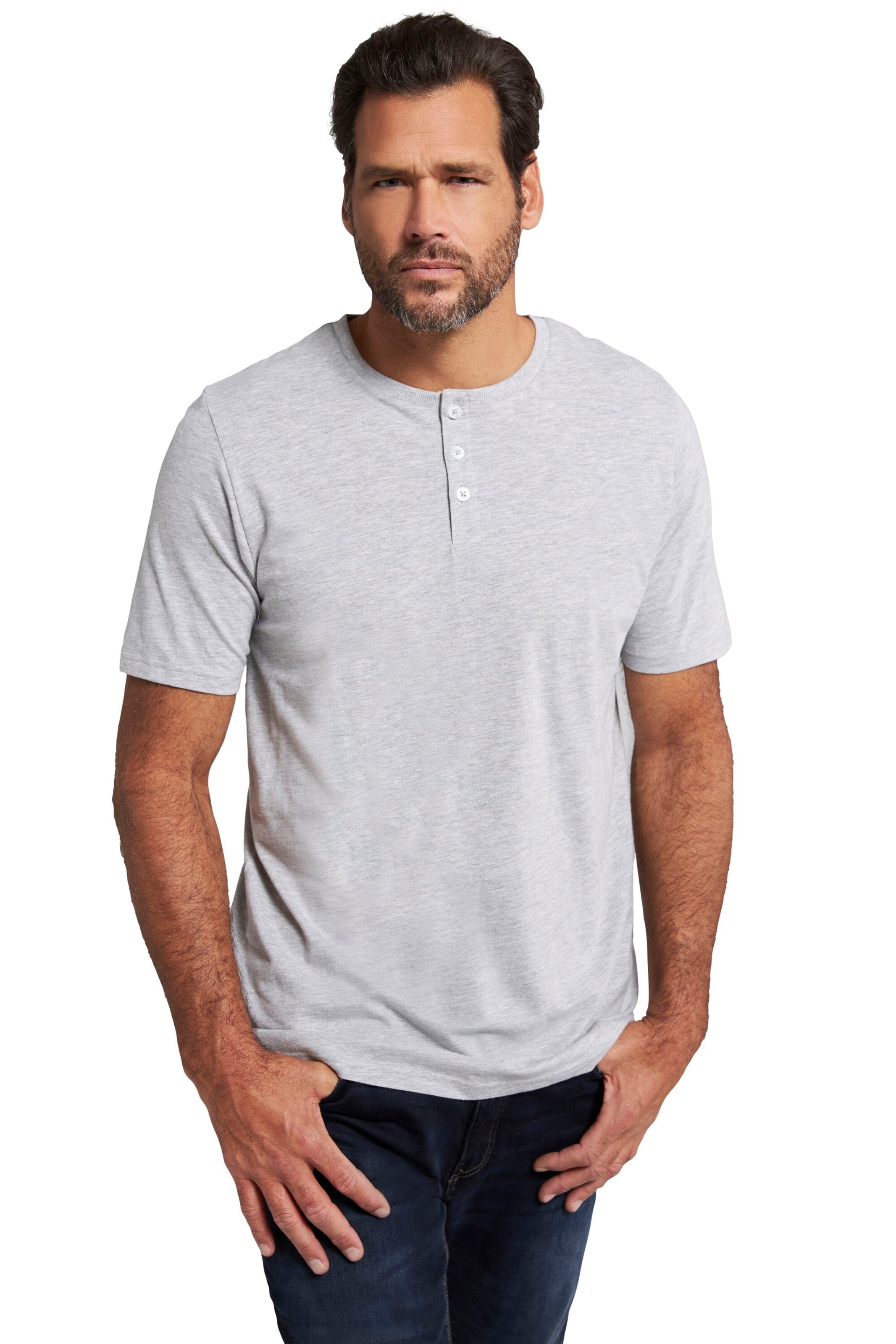 JP1880 Shirt in Grau: Vorderseite