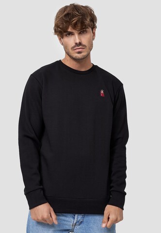 Mikon Sweatshirt 'Herz' in Black: front