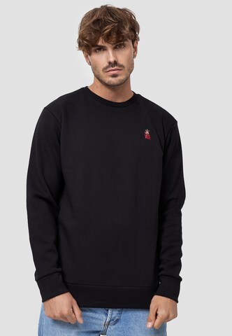 Mikon Pullover 'Herz' in Schwarz: Vorderseite