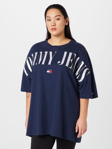 Tommy Jeans Curve T-Shirt in Blau: predná strana