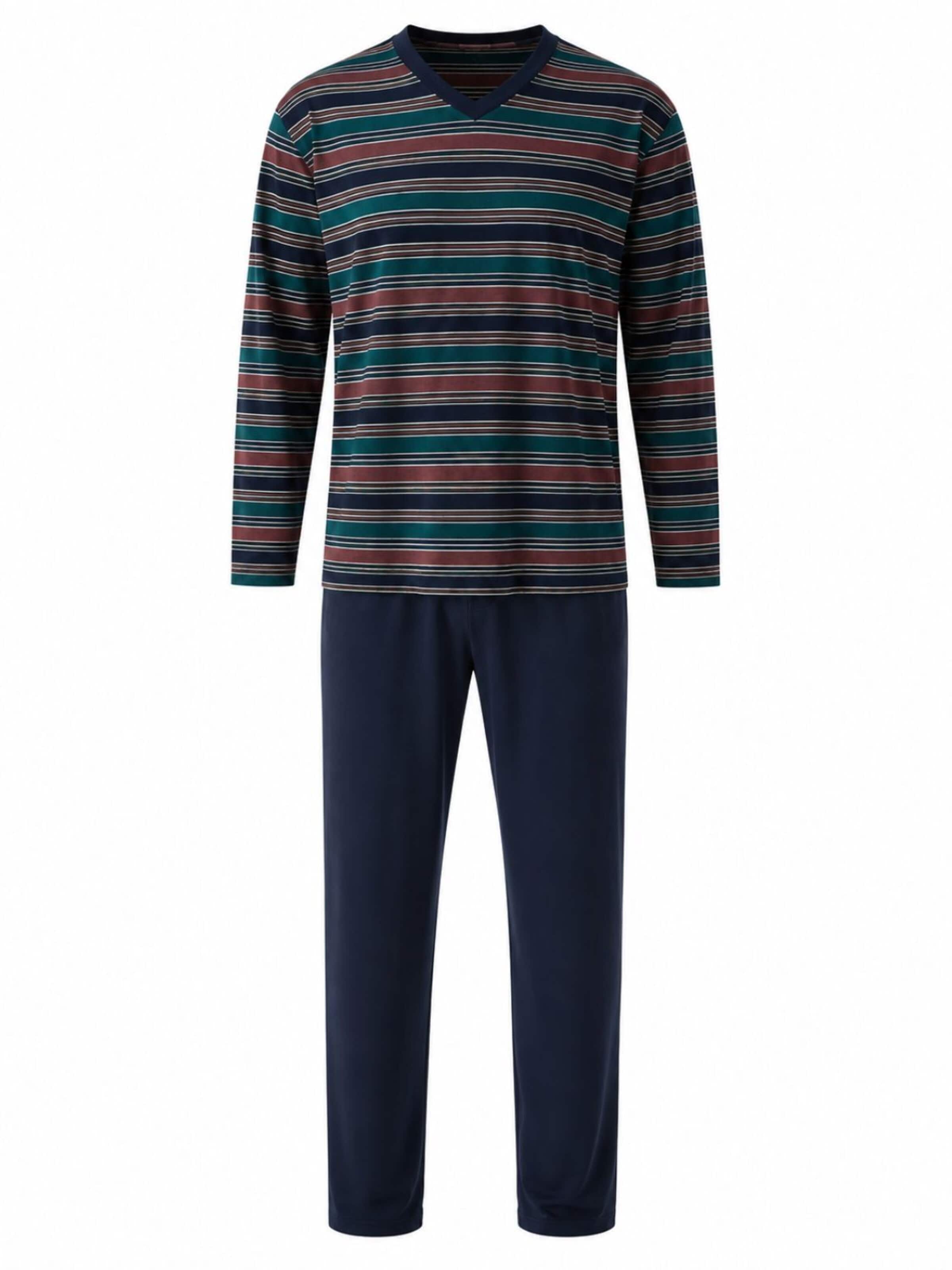 Pyjama long 'Rugby' zd ZERO DEFECTS en mélange de couleurs : devant