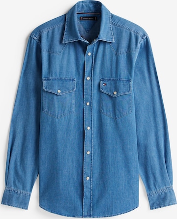 mėlyna TOMMY HILFIGER Standartinis modelis Marškiniai 'WESTERN': priekis