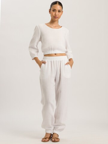 Hanro Shirtbluse ' Sleep & Lounge ' in Weiß