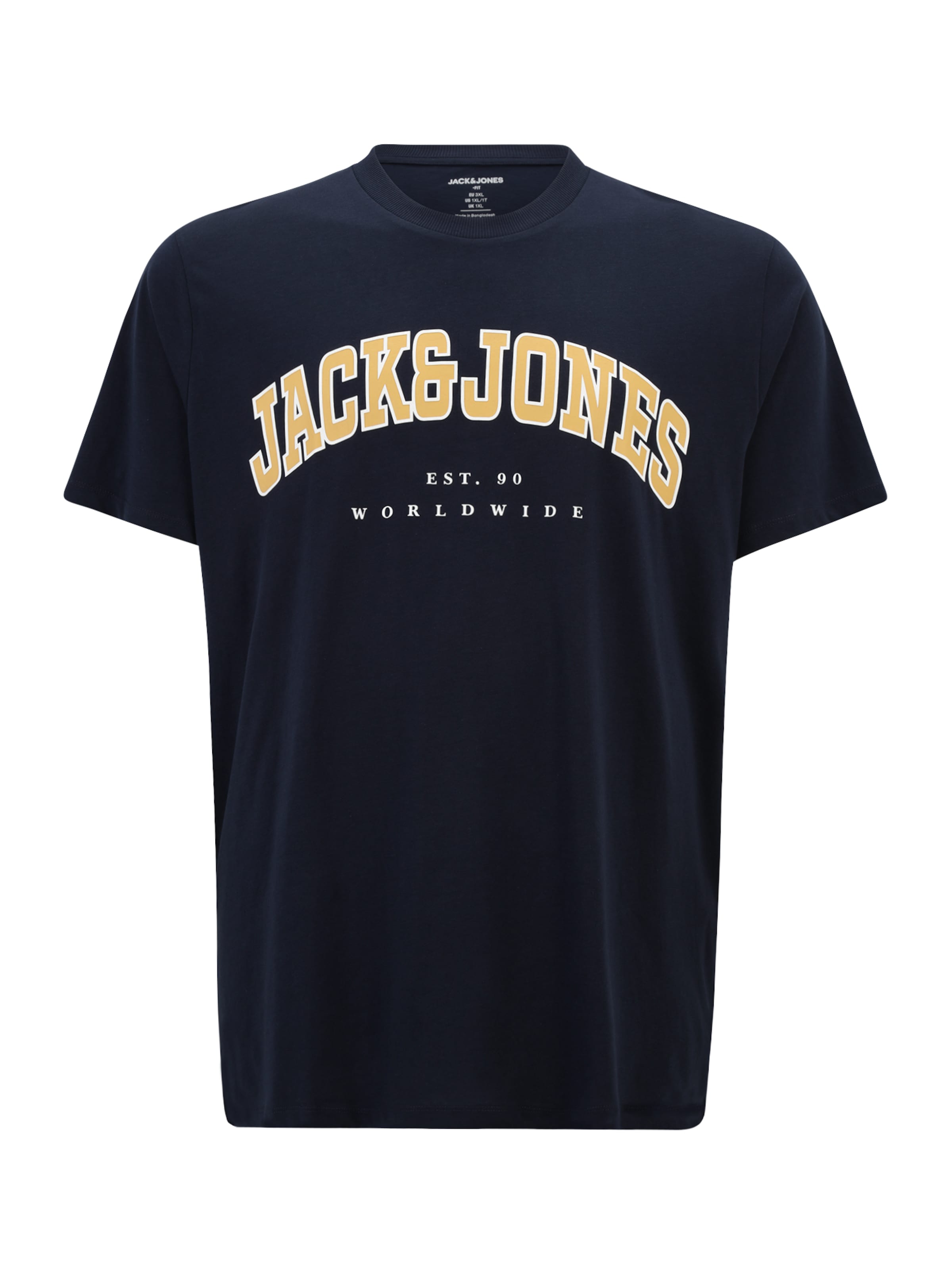 Jack & Jones Plus Футболка 'JJECALEB' в Синий: спереди