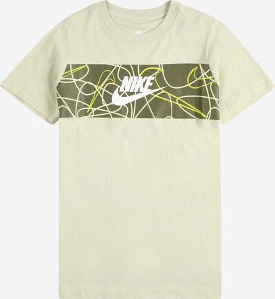 Nike Sportswear Majica 'FUTURA' u kaki / maslinasta / svijetlozelena / bijela, Pregled proizvoda
