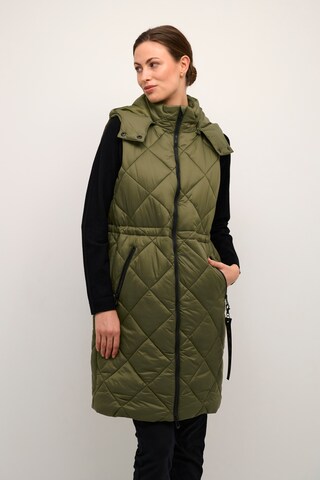 Cream Vest 'Gaiagro' in Green: front