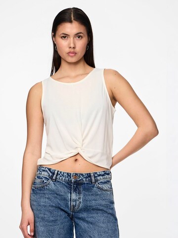 Top 'PCAnora' di PIECES in bianco: frontale