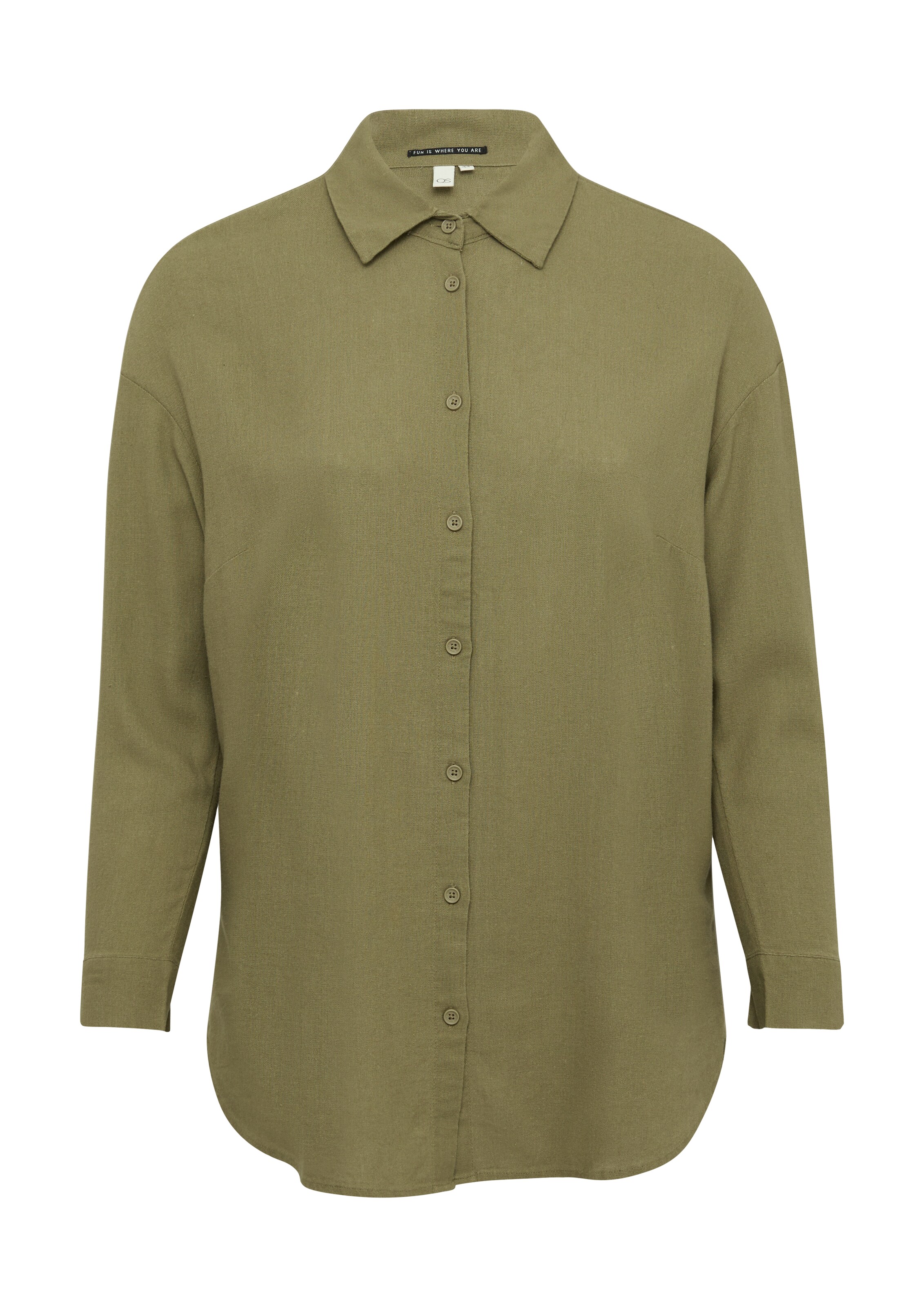 QS Blouse in Groen: voorkant