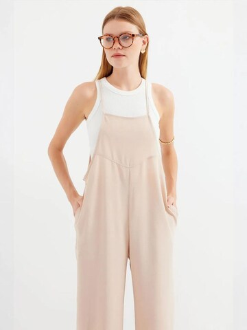 Wide leg Tuta jumpsuit di Bigdart in beige