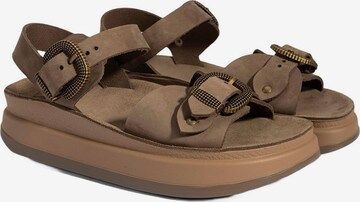 Desa Sandale 'Keilsandalen' in Grau: Vorderseite