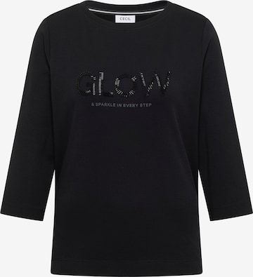 T-shirt CECIL en noir : devant