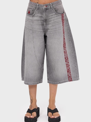 IT'S BASIC Baggy Jeans 'BERMUDA DENIM SHORT' in Grey
