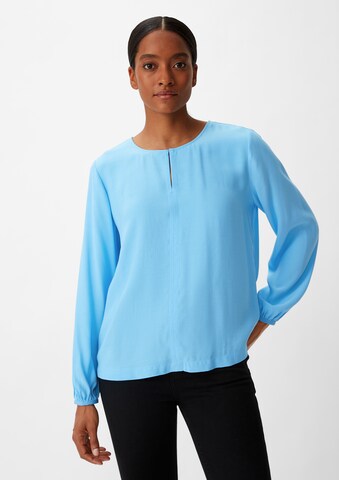 Camicia da donna di comma casual identity in blu: frontale