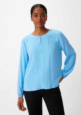 Camicia da donna di comma casual identity in blu: frontale