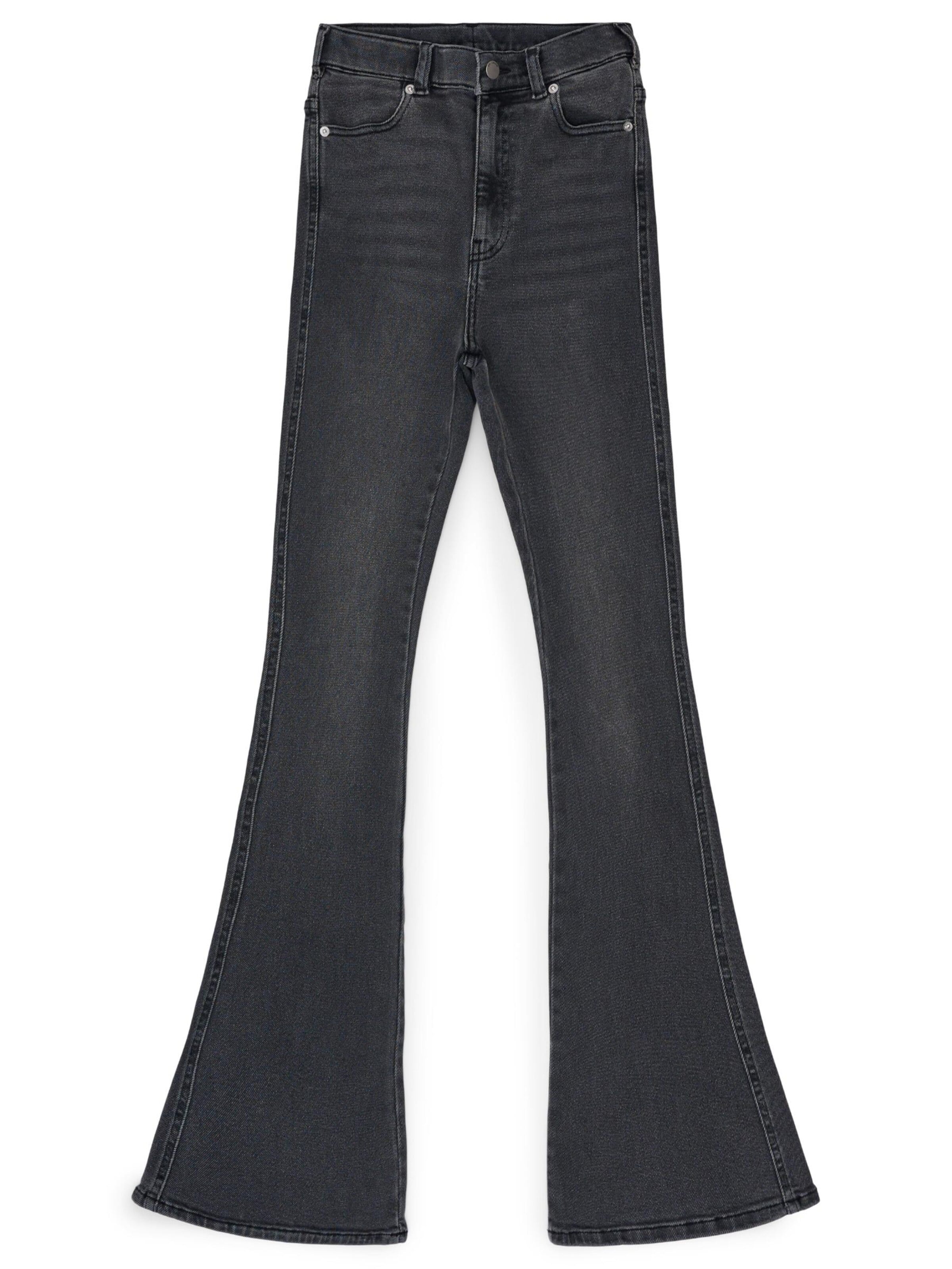 Dr. Denim Jeans 'Moxy High Flare'‌‌‌‌‌‌‌‌‌‌ in Grau: Vorderseite