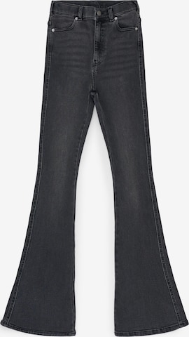 Dr. Denim Jeans 'Moxy High Flare' in Grau: Vorderseite