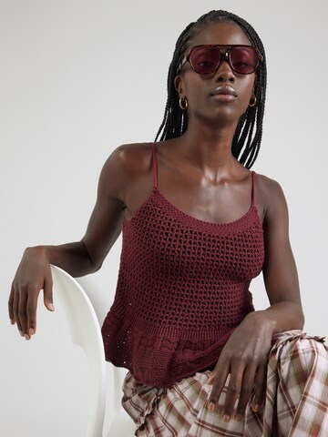 ONLY Knitted Top in Red: front