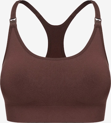 cfab (formerly creamy fabrics) Bustier BH 'Seamless Still-Bh mit Rückenstütze' in Braun: Vorderseite