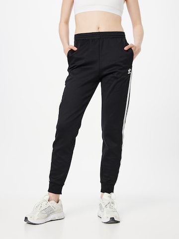 Tapered Pantaloni 'Adicolor Classic' di ADIDAS ORIGINALS in nero: frontale
