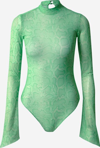 VIERVIER Shirt body 'Johanna' in Groen: voorkant