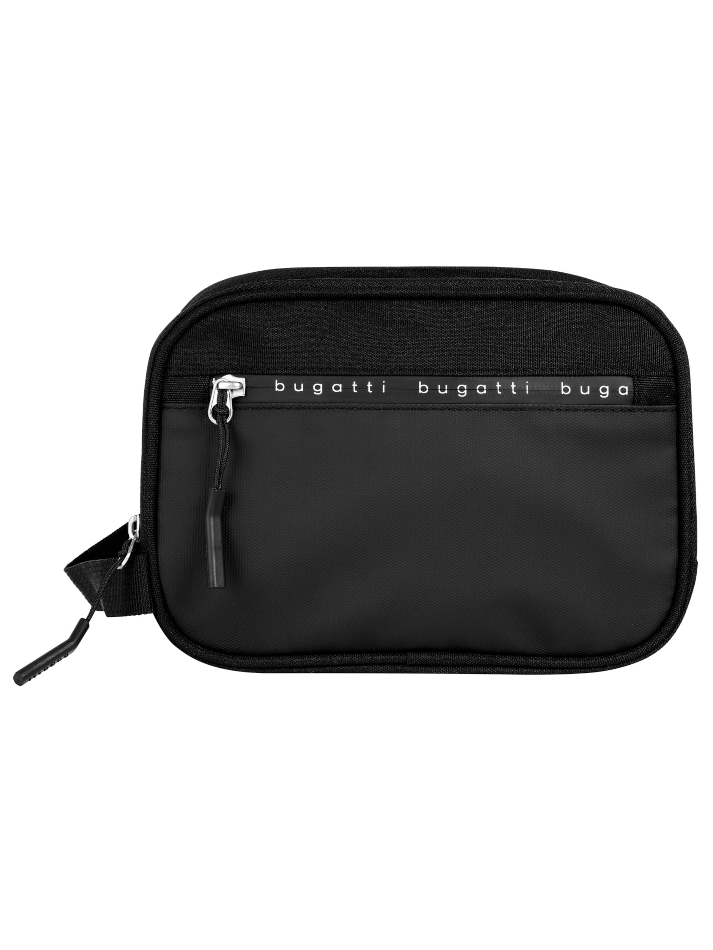 bugatti Toiletry Bag 'bugatti Kulturtasche BLANC DELIGHT' in Black: front