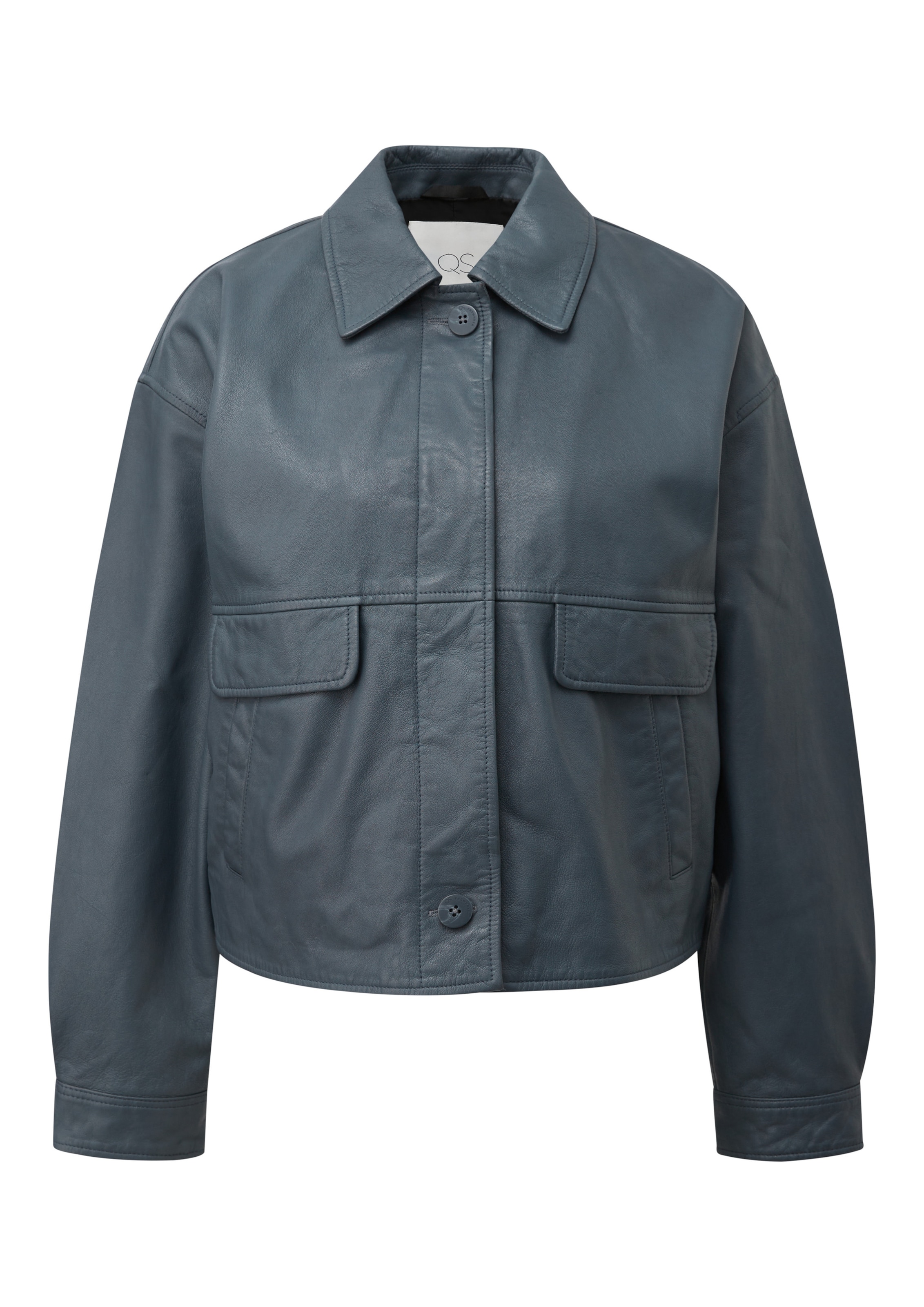 QS Jacke in Grau: Vorderseite