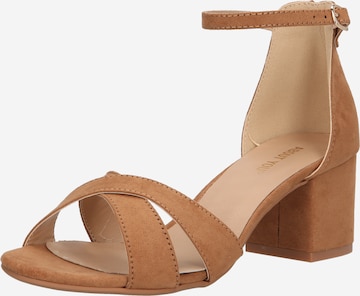 ABOUT YOU Sandals 'Dina' in Brown: front