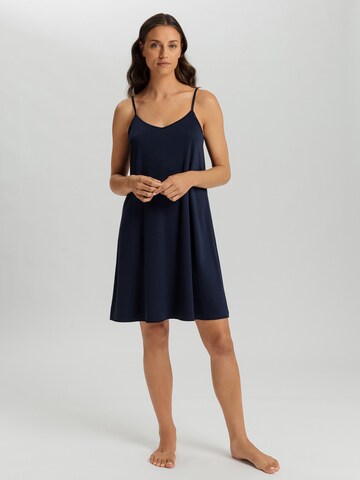 Chemise de nuit ' Spaghettidress Cotton Silk ' Hanro en bleu