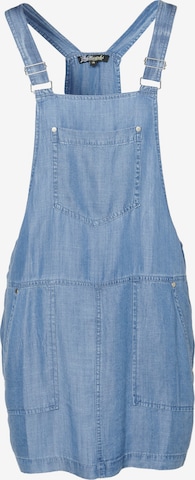 KOROSHI Dungaree skirt in Blue: front