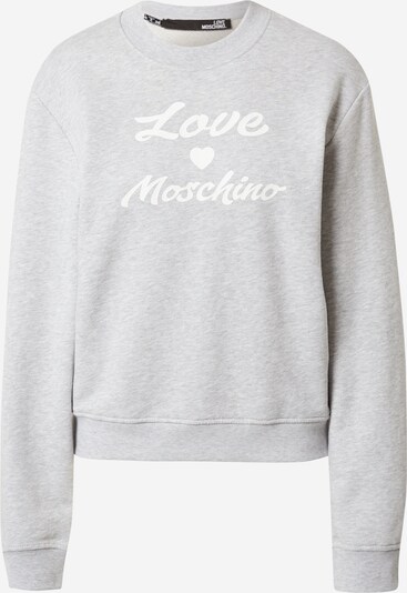 Love Moschino Sweater majica u siva melange / bijela, Pregled proizvoda