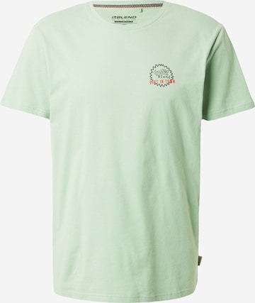 T-Shirt BLEND en vert : devant