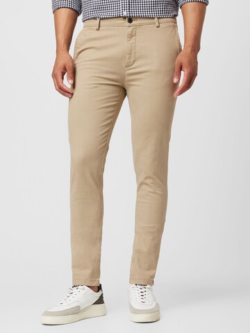 TOPMAN Slimfit Chino 'STONE CHINO' in Beige: voorkant