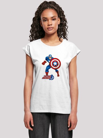 F4NT4STIC T Shirt 'Captain America The First Avenger' in Weiß: Vorderseite