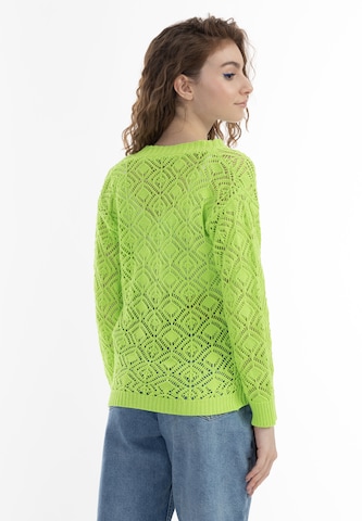 MYMO Knit Cardigan in Green