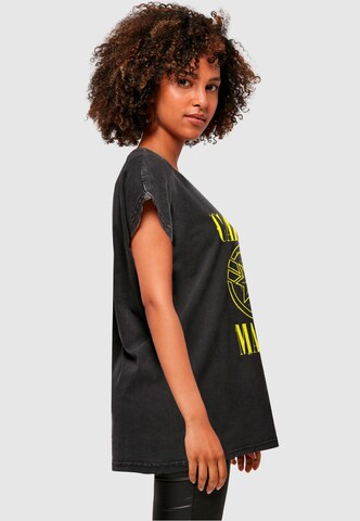 ABSOLUTE CULT Shirt 'Captain Marvel - Grunge' in Zwart