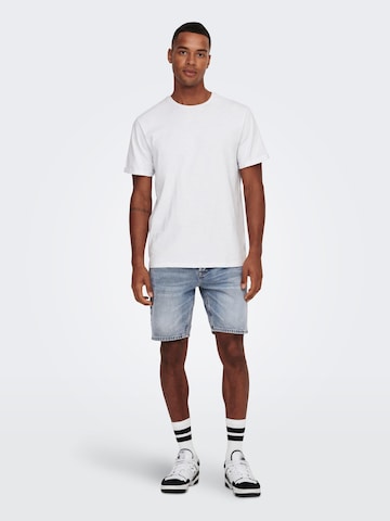 Only & Sons Regular Shorts 'Edge' in Blau