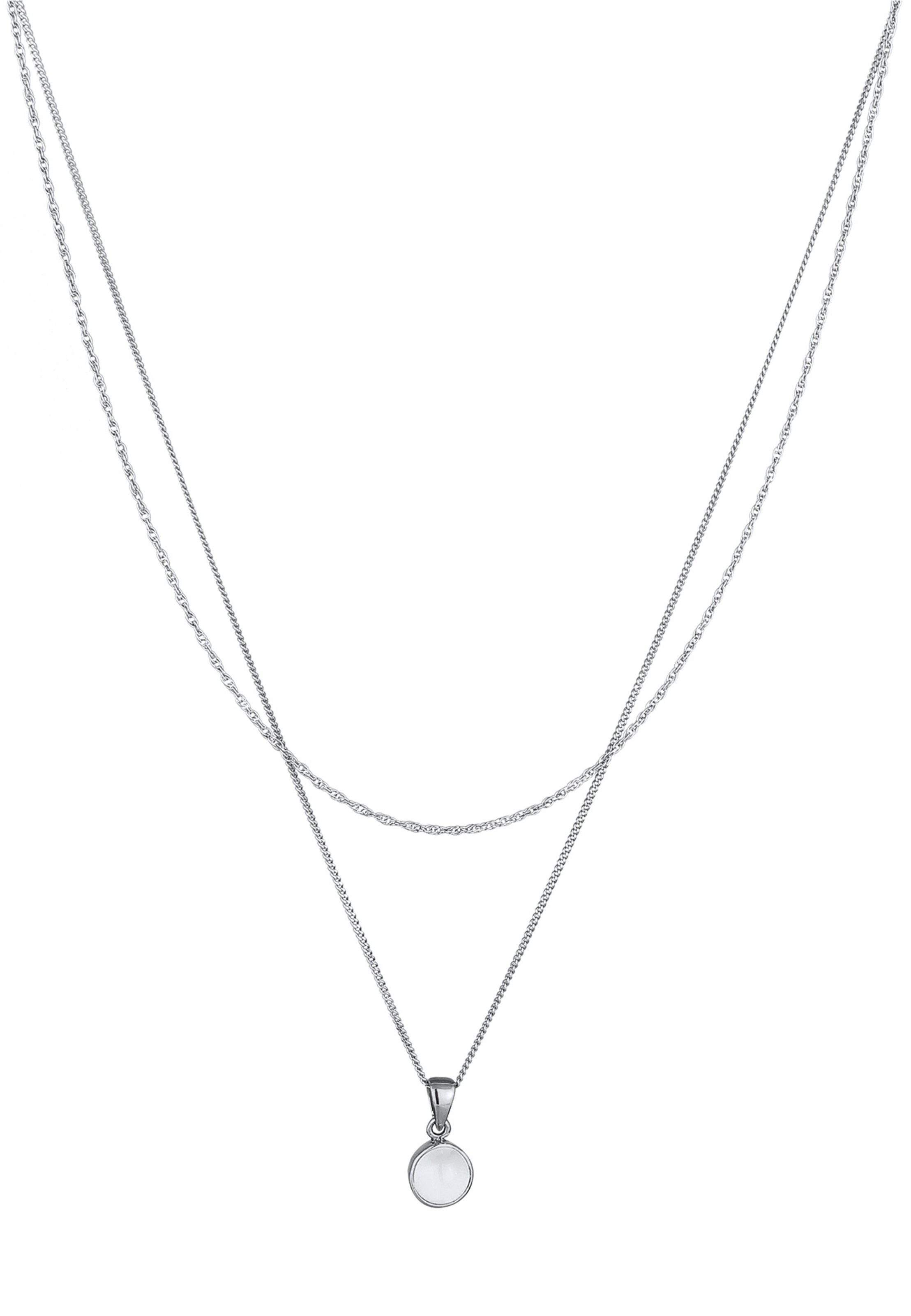 ELLI Halskette Mondstein in Silber
