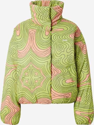 Obey Winter Jacket in Green: front